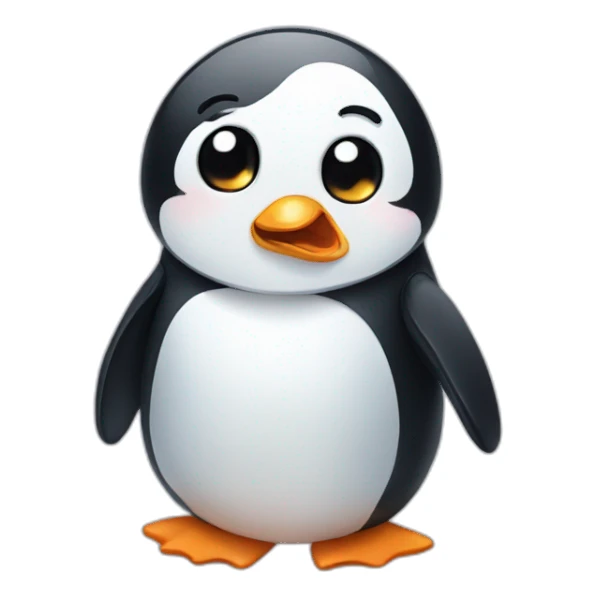 Cute penguin with tears sticker