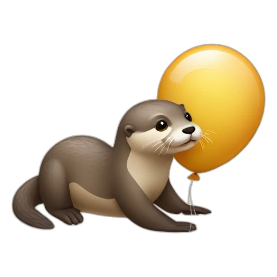Loutre avec un ballon sticker