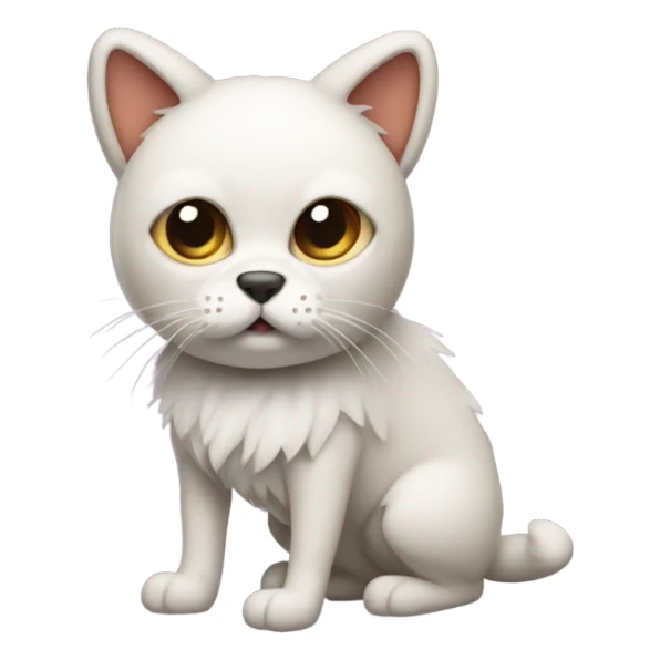 Cat dressed as a dog sticker