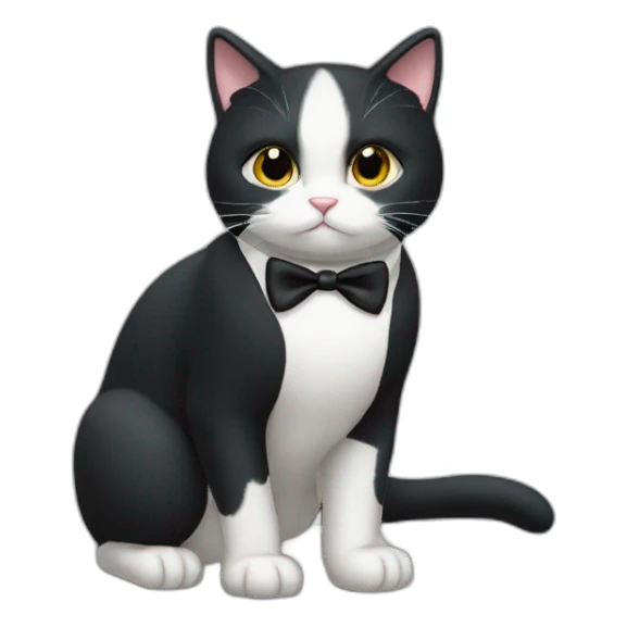 tuxedo cat wearing tuxdo sticker