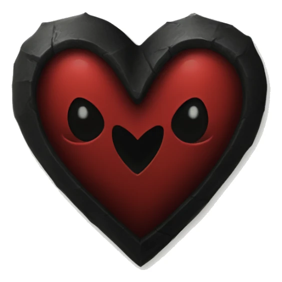 Red and black gothic heart sticker