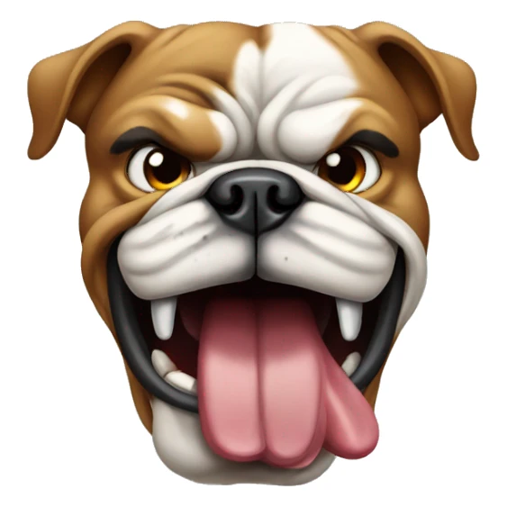 angry bulldog sticker