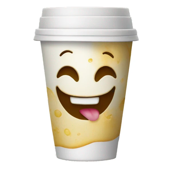 Regular Smiley face with face tattoos holding lean cup sticker