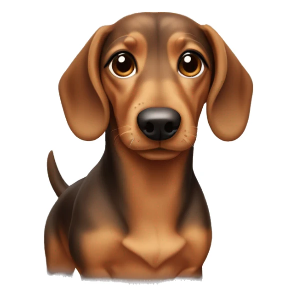 Dashchund with Brown hair sticker