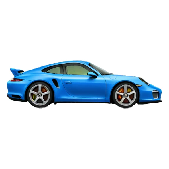 Blue porshe sticker