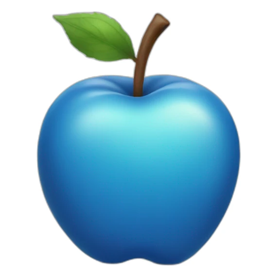blue apple sticker