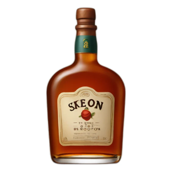 A bottle of bourbon sticker