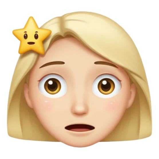 Star eyes happy crying sticker