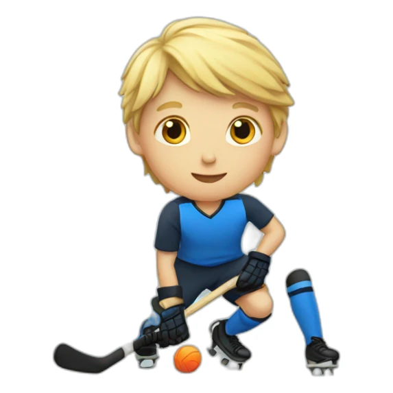 Boy-blond-Field-hockey-Game sticker