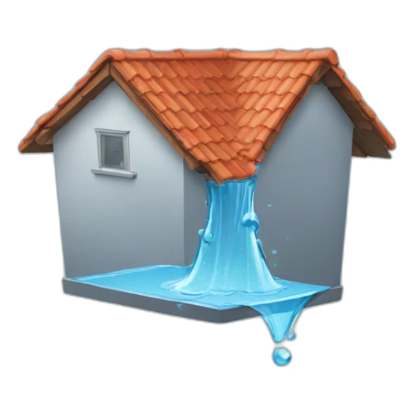 roof leaking water sticker