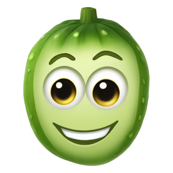 Smily with cucumber on eyes sticker