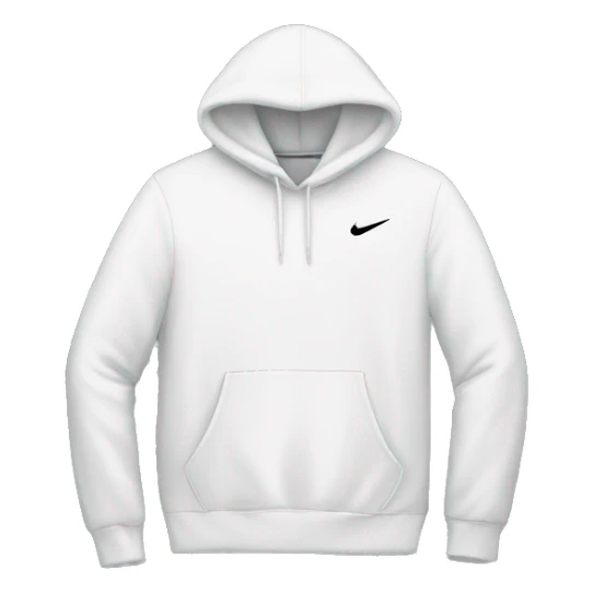 white nike hoodie no person sticker