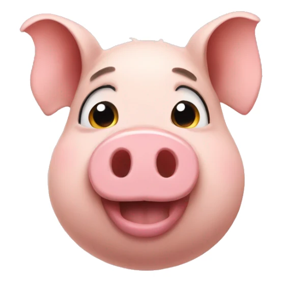 Pig saying miss you sticker
