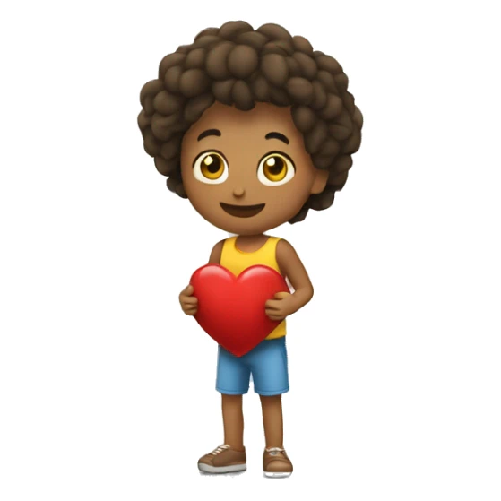 un coeur sur la joue sticker