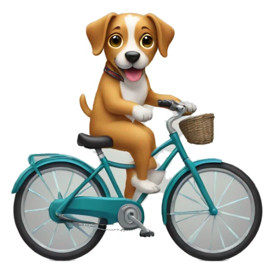 Dog on a bike  sticker
