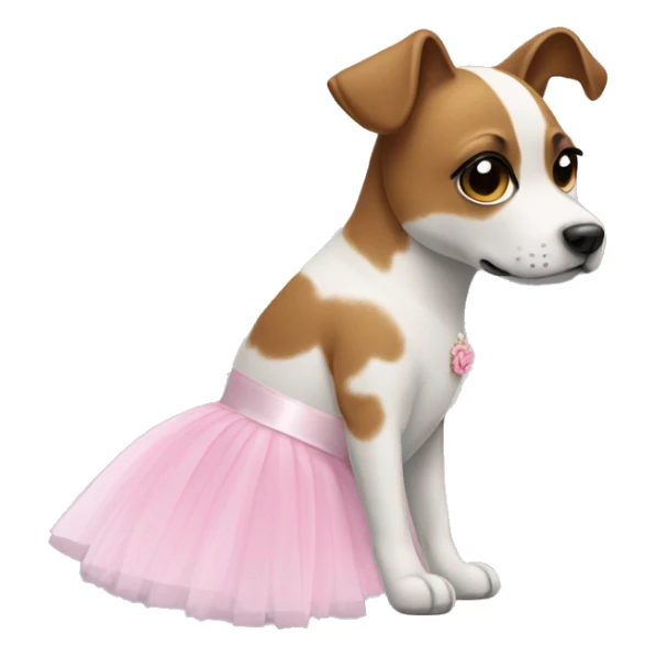 un perro con tutu de ballerina  sticker
