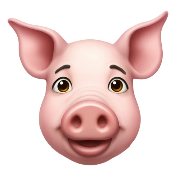 pig with a masc on her face sticker