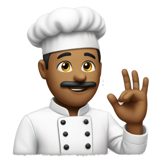 a chef kissing it's fingers sticker