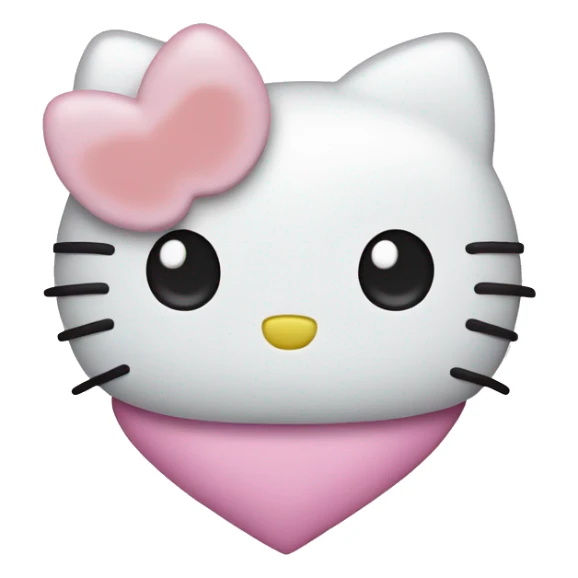 Hello kitty with pastel heart as eyes  sticker