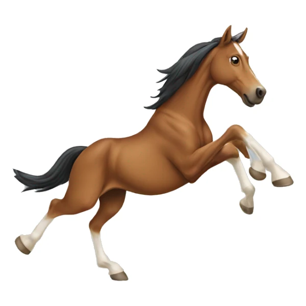 horse running with dog  sticker