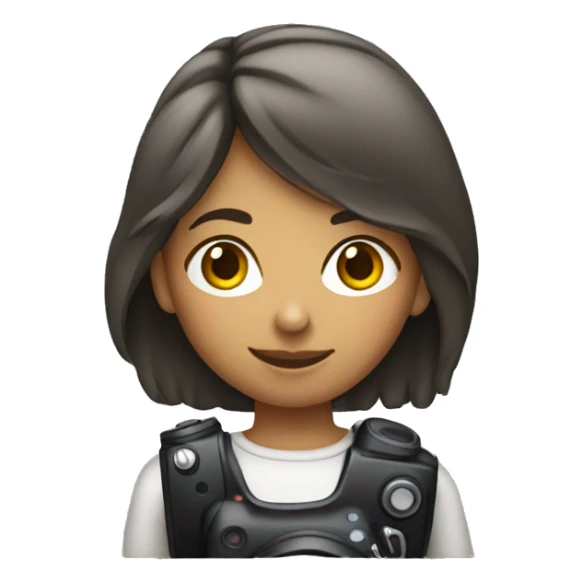 Girl with a canon camera sticker