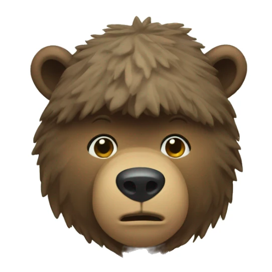 bearhead peeking top of pine tree sticker