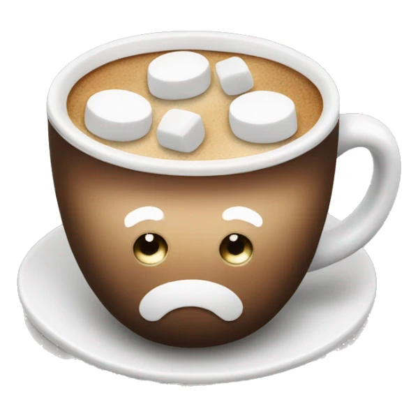 Cup of coffee with marshmallows  sticker