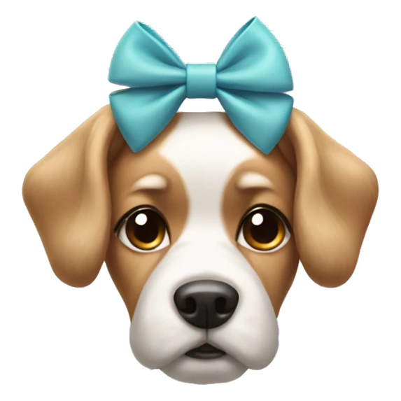 Dog with bow in hair sticker