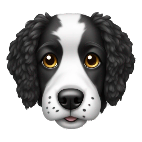 Black and white doodle dog  sticker