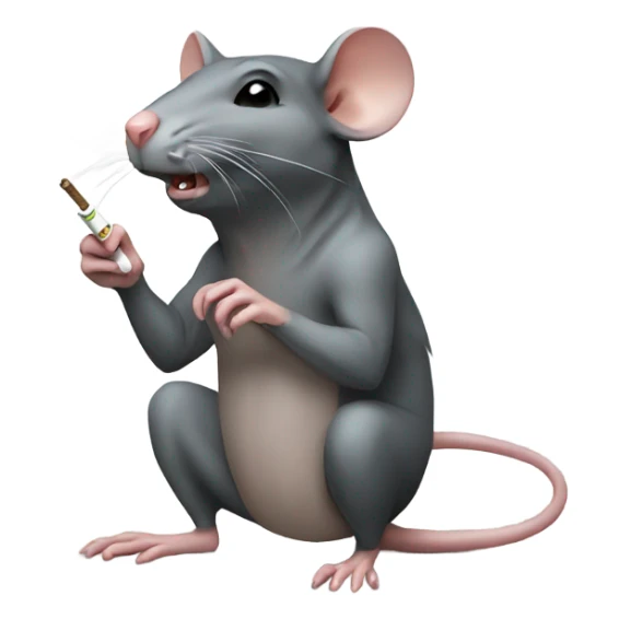 Rat smoking  sticker