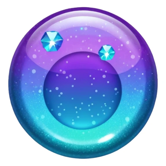 Glitter Purple and Cian hang loose sticker