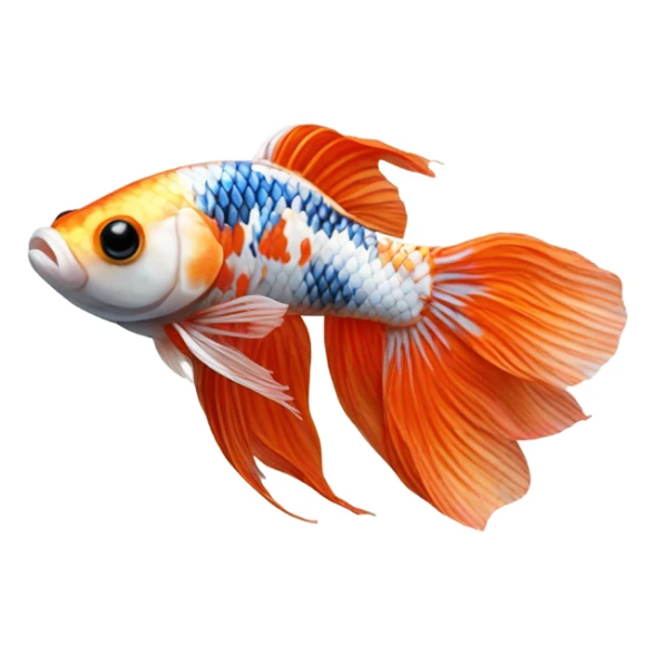 Koi betta fish: short fins sticker