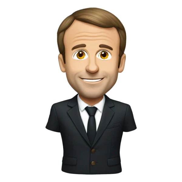 Emmanuel Macron qui a la calvitie sticker