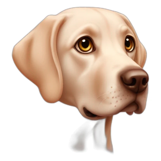 labrador roux yeux verts truffe rose sticker