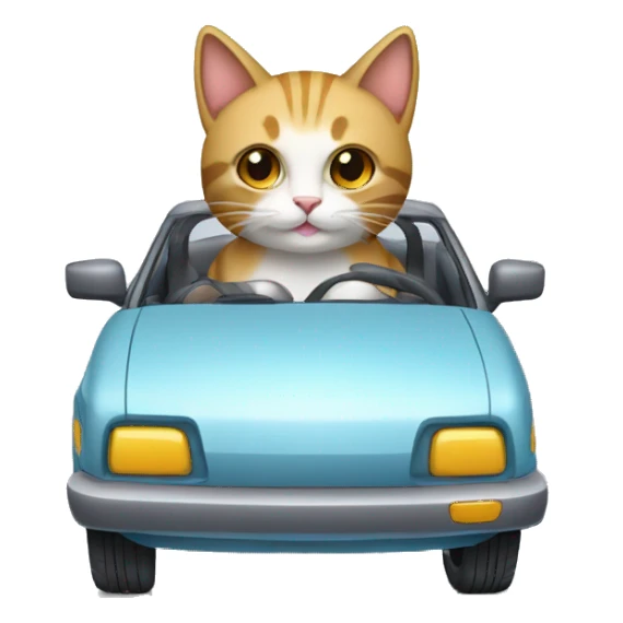 Gato em um carrinho  sticker
