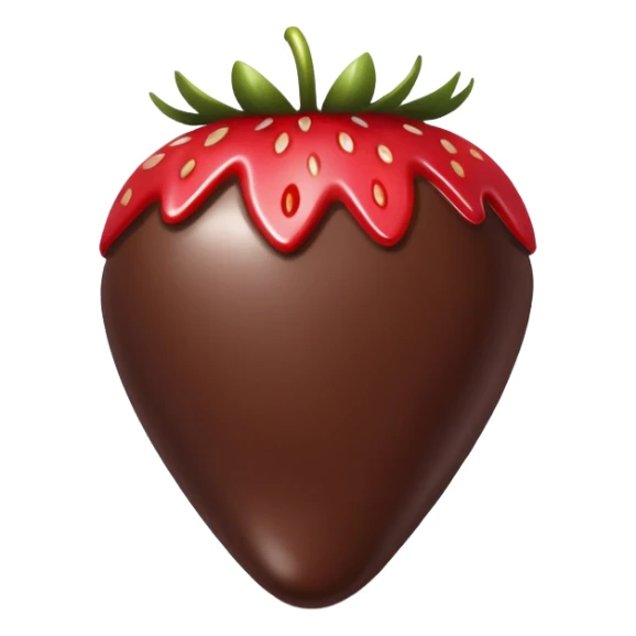 A chocolate covered strawberry  sticker
