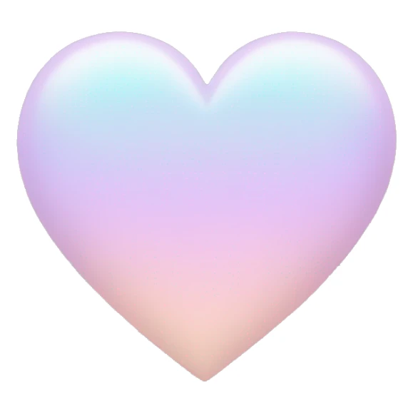 Pastel color heart sticker