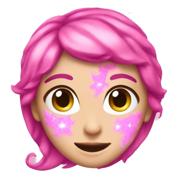 pink sparkle sticker