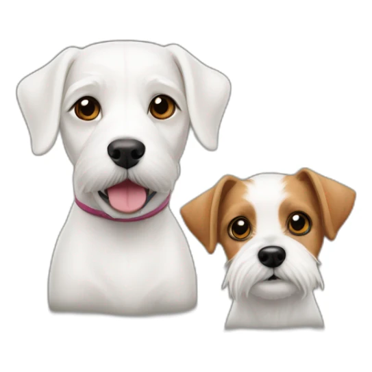 Maltese dog and jack russel sticker