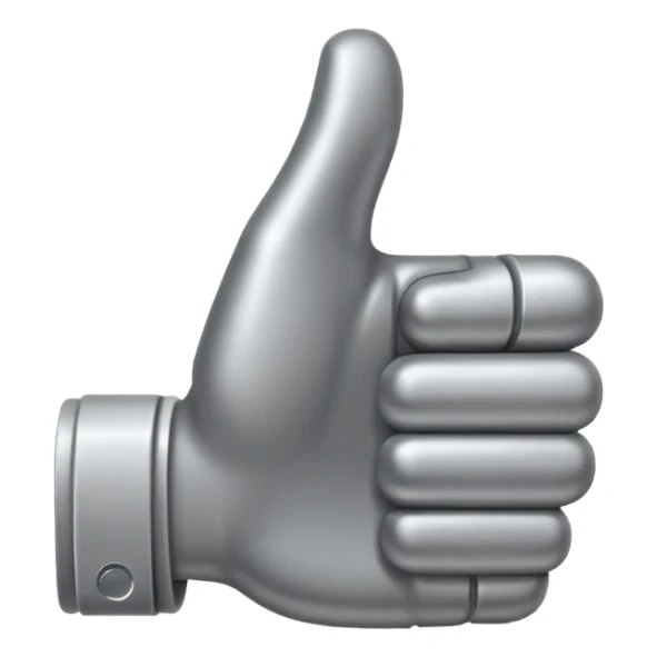 thumbs up but grey sticker