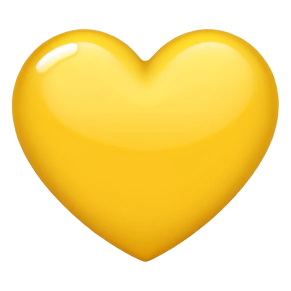 yellow heart, simple, iconic, no text sticker