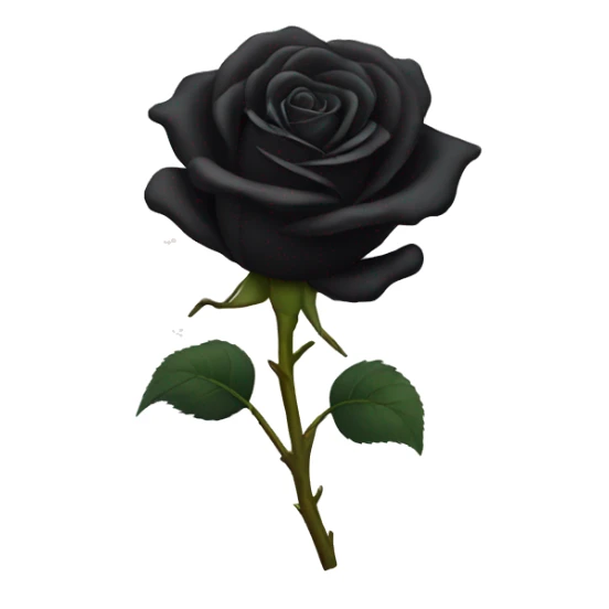Black rose sticker