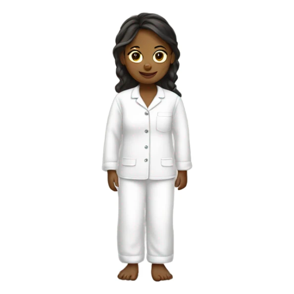 girl in white pajama  sticker