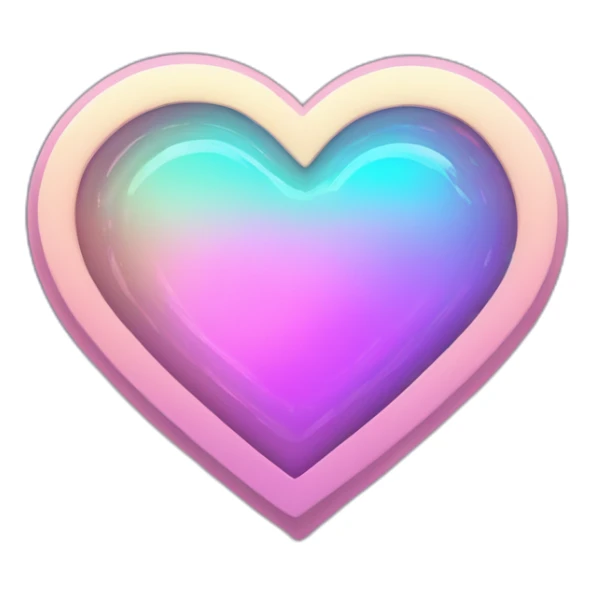 Pastel Gradient Hue Bismuth Heart sticker