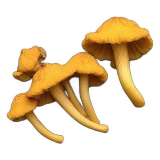 Chanterelles growing on the paving sticker