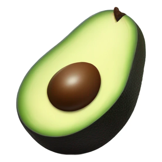 Sliced ​​avocado with a radiant aura. sticker