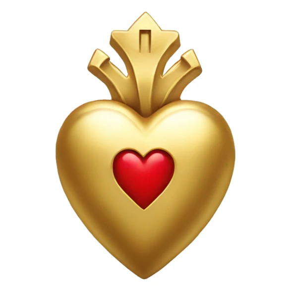 gold sacred heart sticker