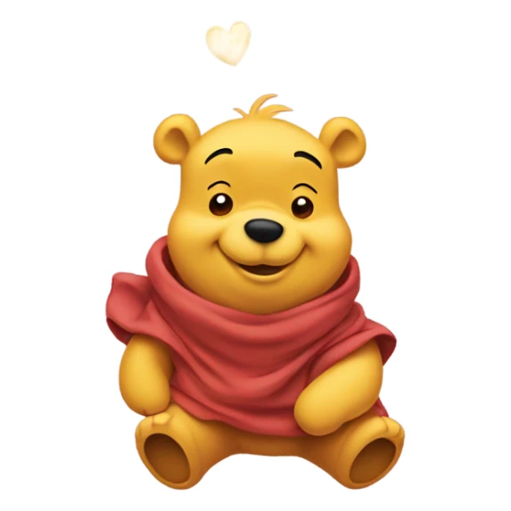 winnie the pooh with hearts sticker