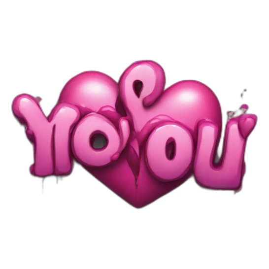 I love you graffiti  sticker