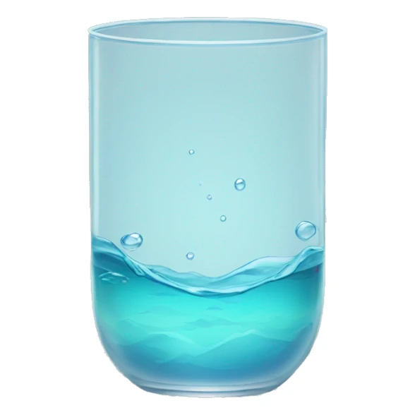 clear water in glass sticker